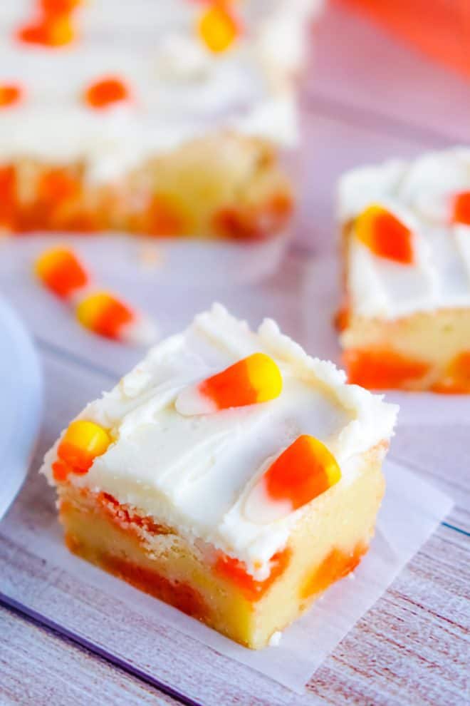 Candy Corn Cookie Bars