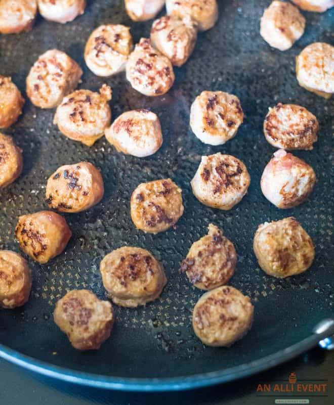 Sausage Slices Cooking