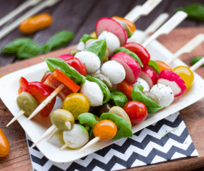 Appetizer Skewers for Appetizer Party