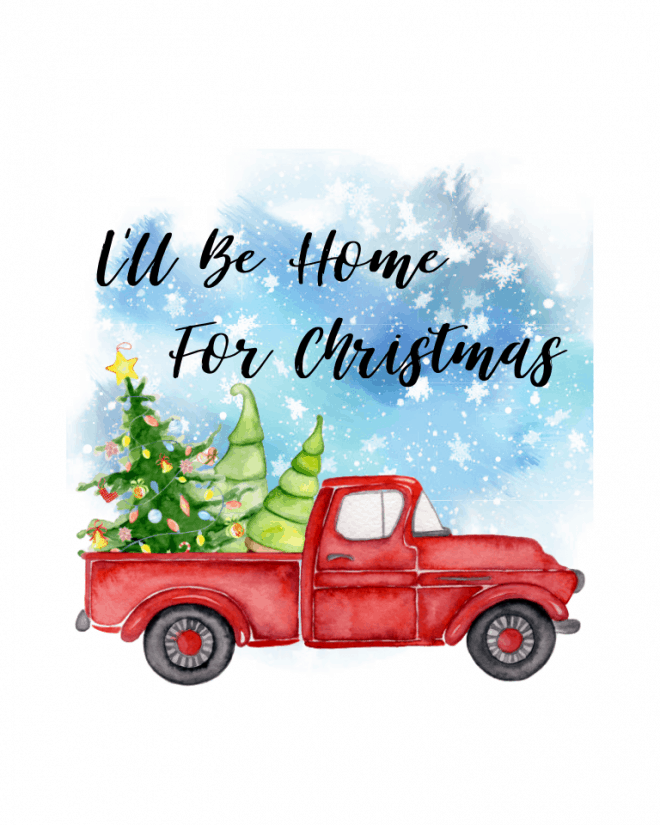 Free-Red-Christmas-Truck-Printables