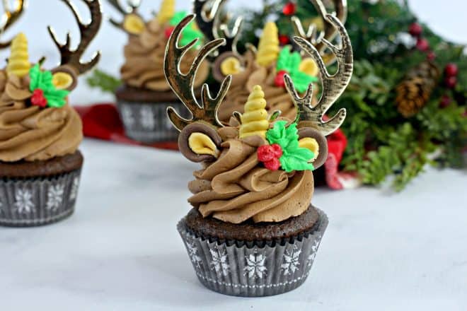 Reindeer-Unicorn-Chocolate-Cupcakes