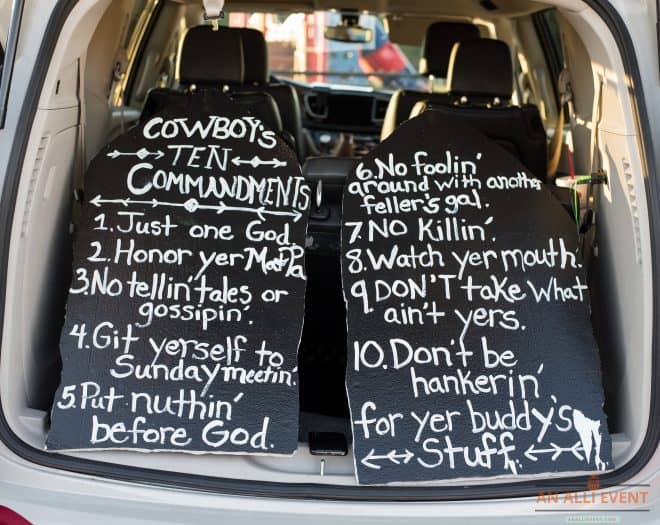 Cowboy Commandments Trunk or Treat