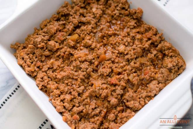 Ground Beef Layer for Hamburger Casserole