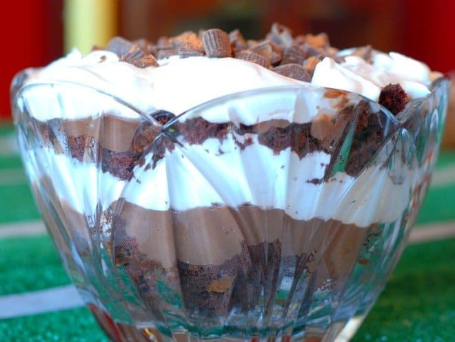 Layered Trifle Dessert in Glass Bowl