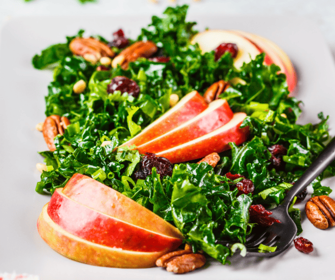 green salad with cranberries