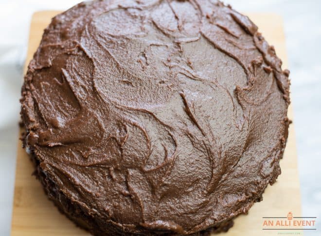 Chocolate Frosting on Cake