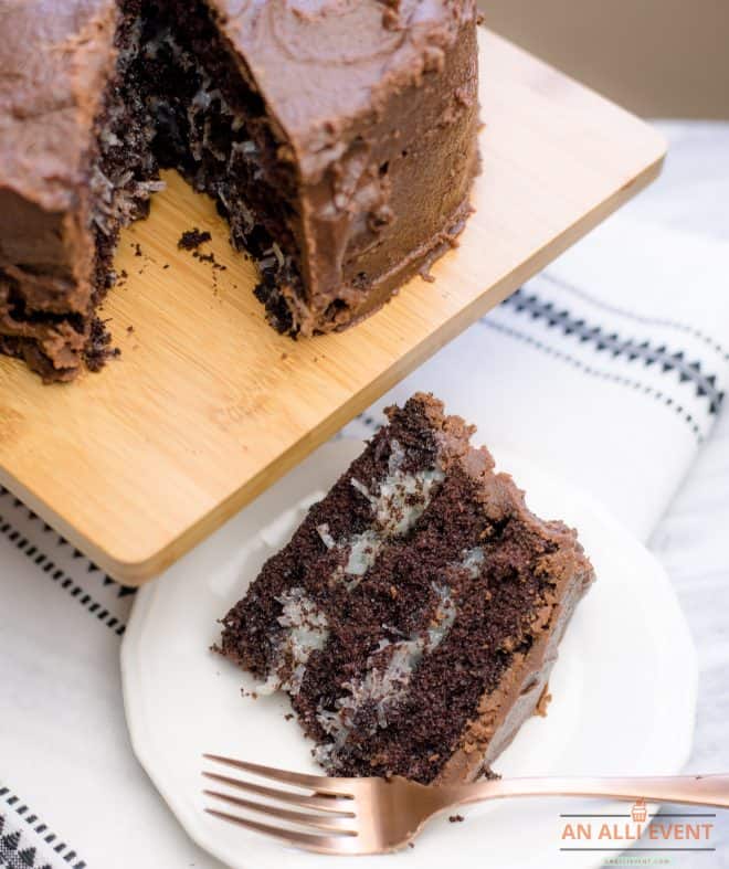 Slice of Dark Chocolate Cake 