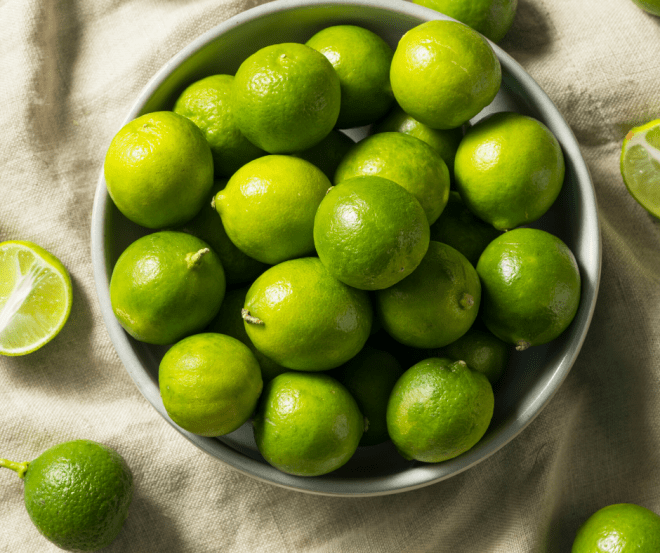 Key Limes in a white bowl