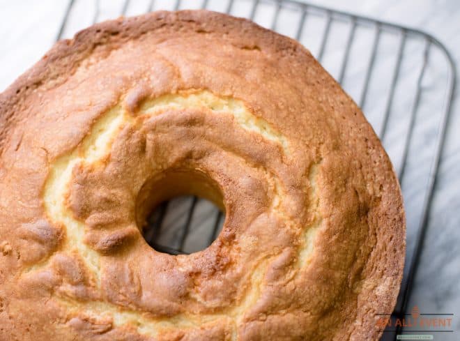 Lemon Buttermilk Pound Cake Before Glazing With A Lemon Glaze