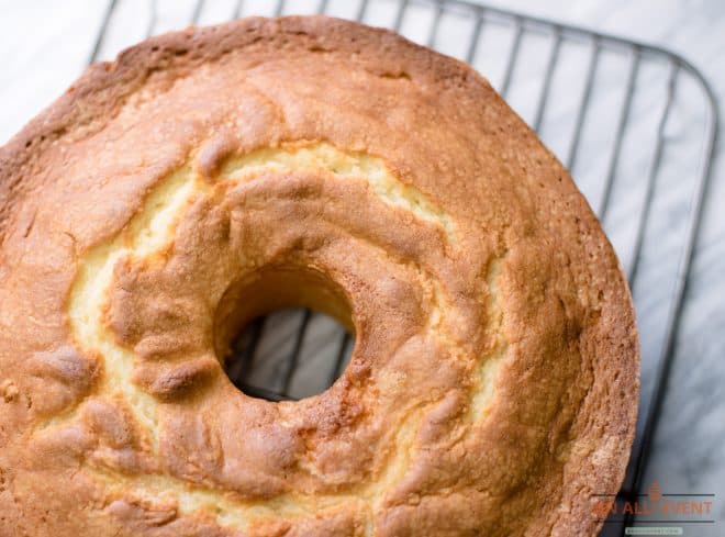 Lemon Buttermilk Pound Cake Before Glazing With A Lemon Glaze