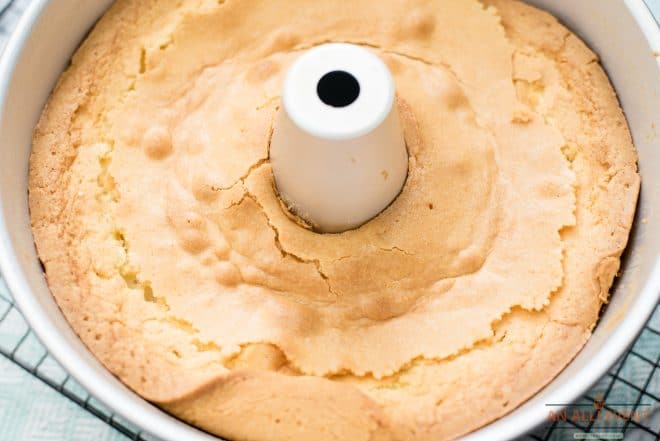 Pound Cake Cooling on Wire Rack