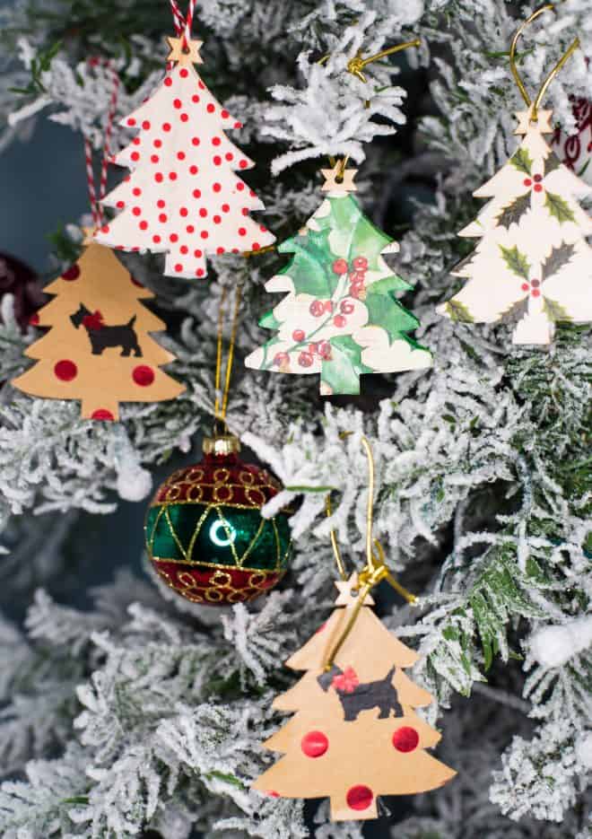 Diy Christmas Tree Ornament Easy Decoupage Craft An Alli Event