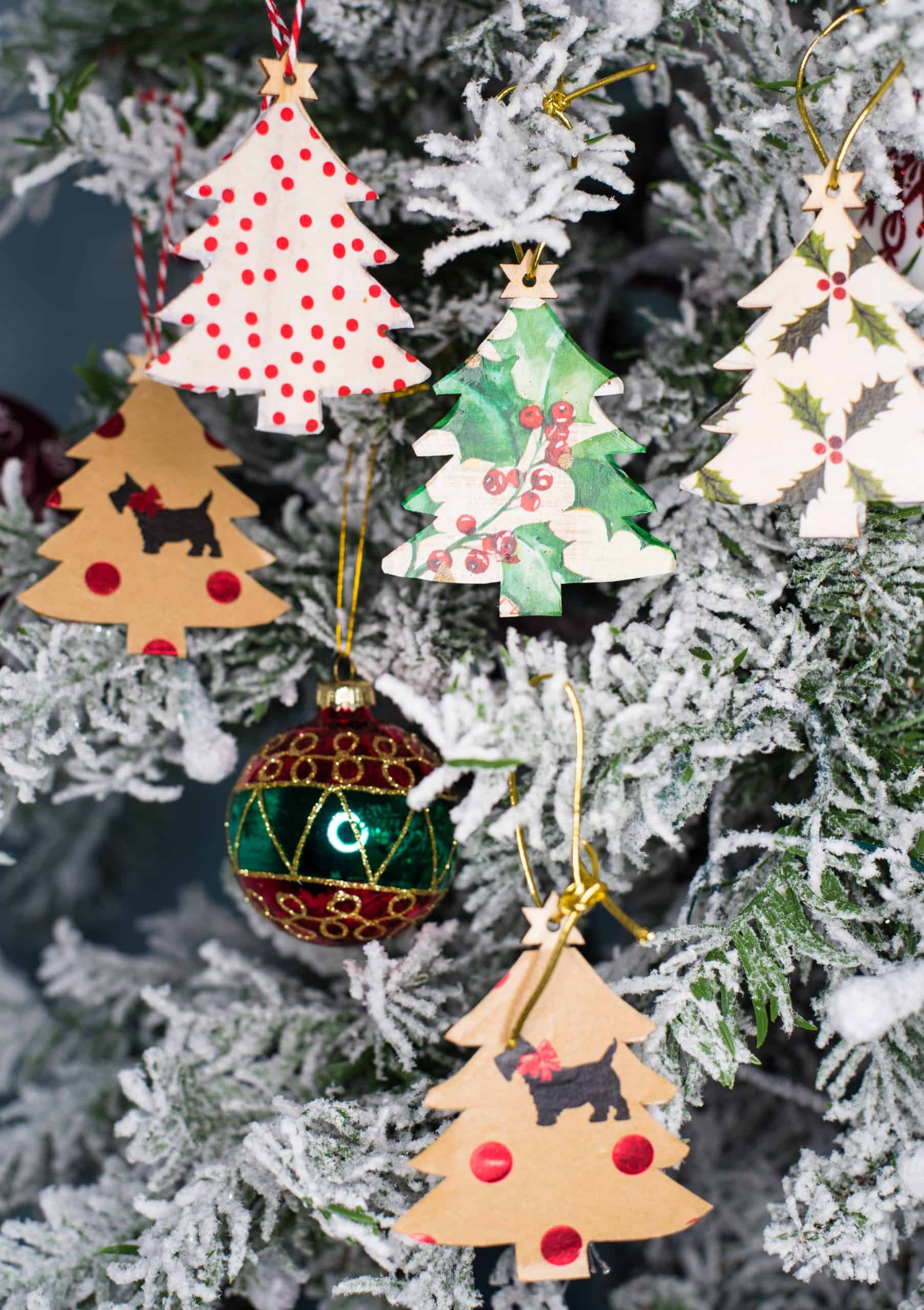 DIY Christmas Tree Ornament Easy Decoupage Craft An Alli Event