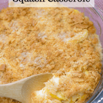 Squash Casserole in glass dish