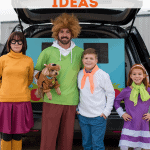 Family dressed as Scooby-Doo and friends for Trunk or Treat