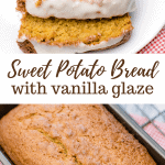 Sweet Potato Bread With Vanilla Glaze