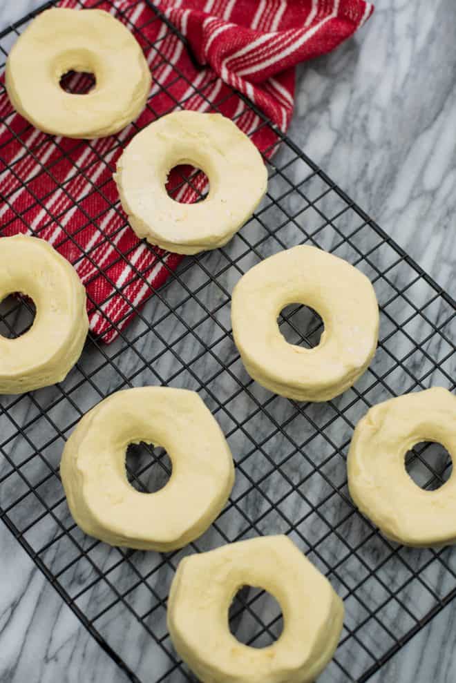 Doughnuts before baking