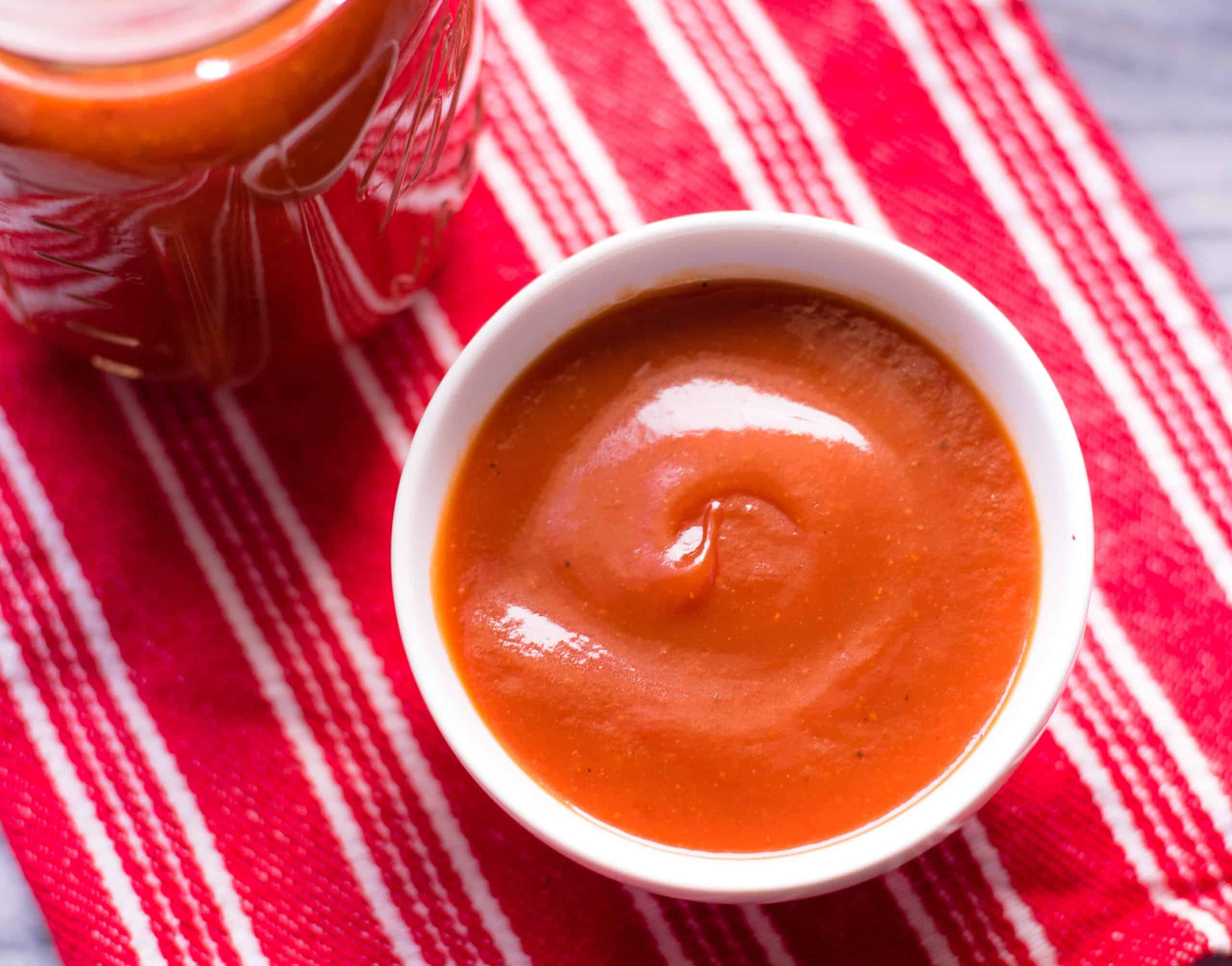 Close Up Photo of Coca-Cola Barbecue Sauce in a small white bowl