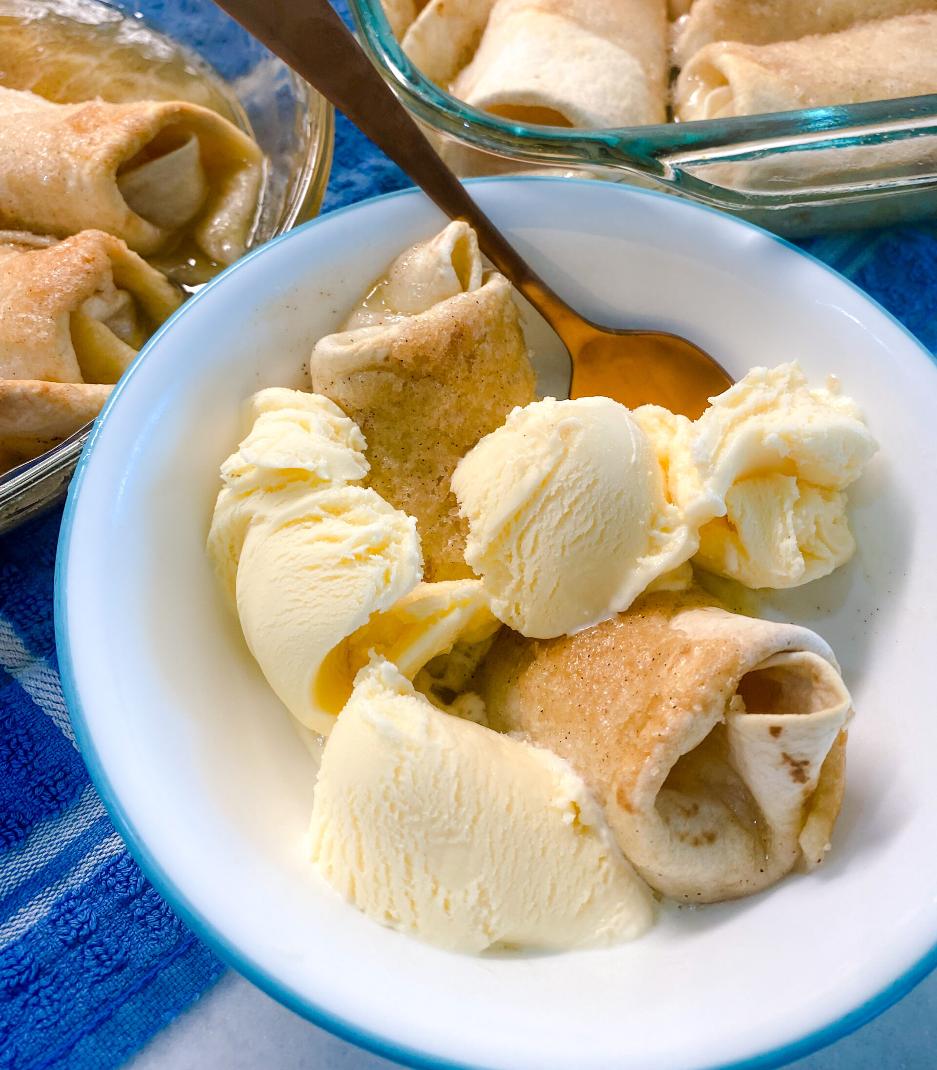 Peach Enchiladas With Vanilla Ice Cream An Alli Event