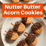 Nutter Butter Acorns on a white serving platter