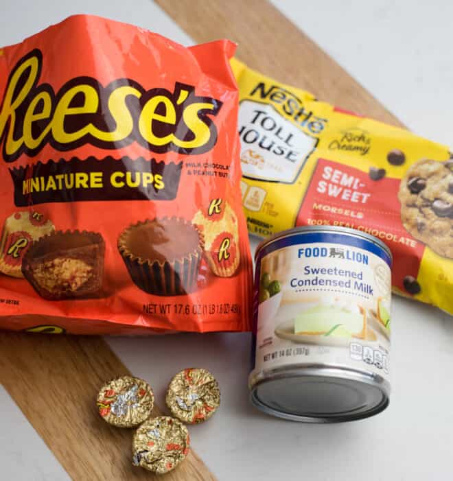 Ingredients to Make Reese's Cup Peanut Butter Fudge