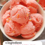 watermelon ice cream in bowl