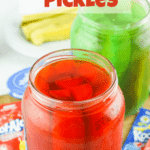 Jar of Red Kool-Aid pickles