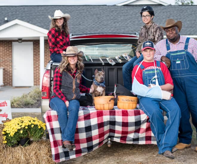 fall at the farm trunk or treat idea