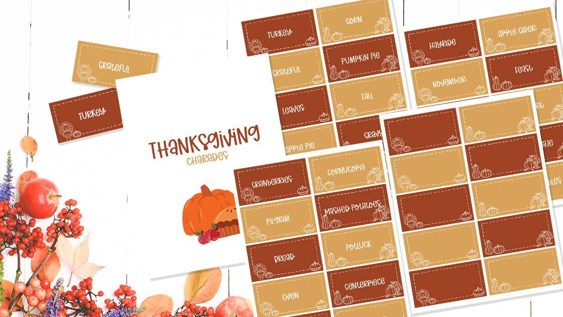 Thanksgiving Charades Free Printable - Thanksgiving Charades 5 Blog