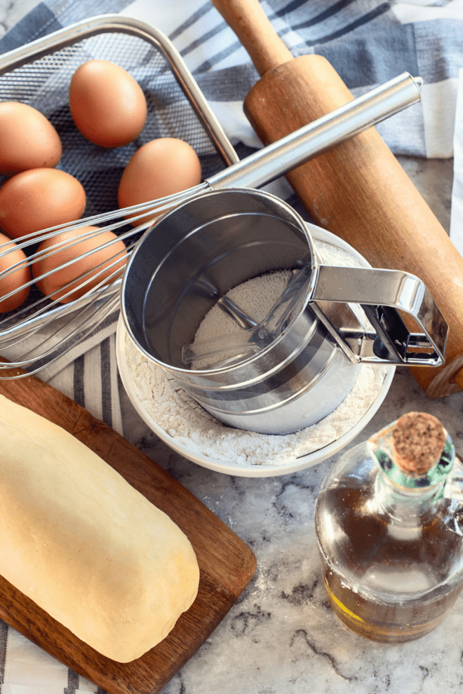 baking ingredients including eggs 
