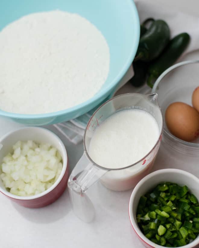 Ingredients to make Jalapeno Hush Puppies