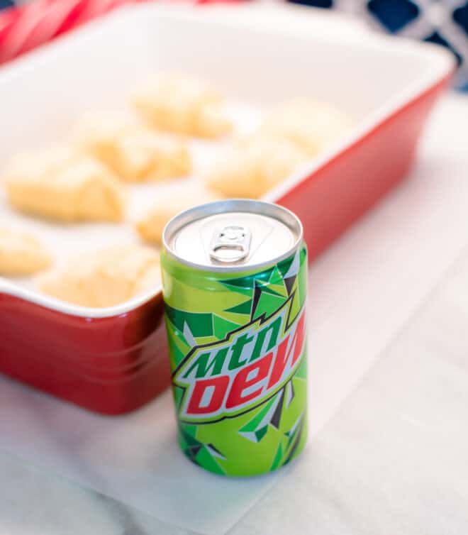 peach dumplings with Mt Dew