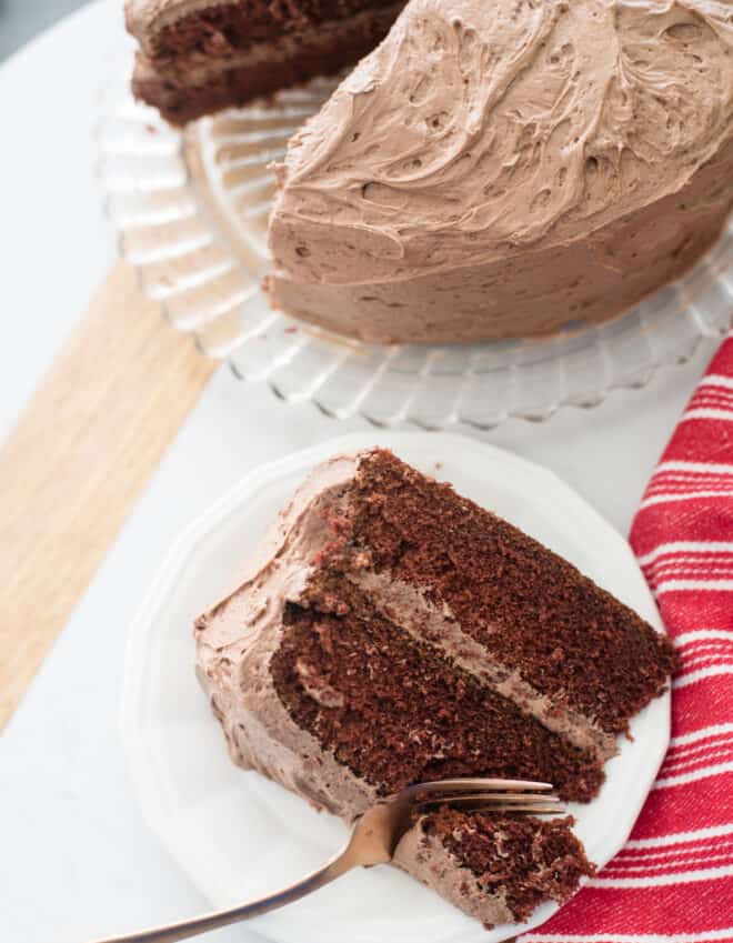 Coca-Cola Chocolate Cake on a serving trray