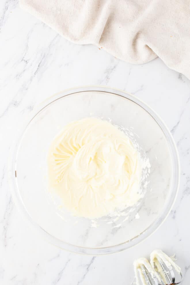 vanilla and butter beaten together 