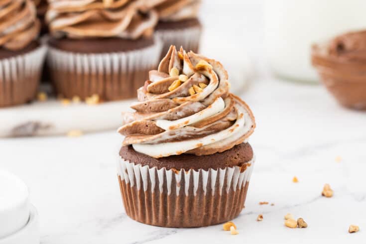 Chocolate Nutella Cupcakes With Nutella Buttercream