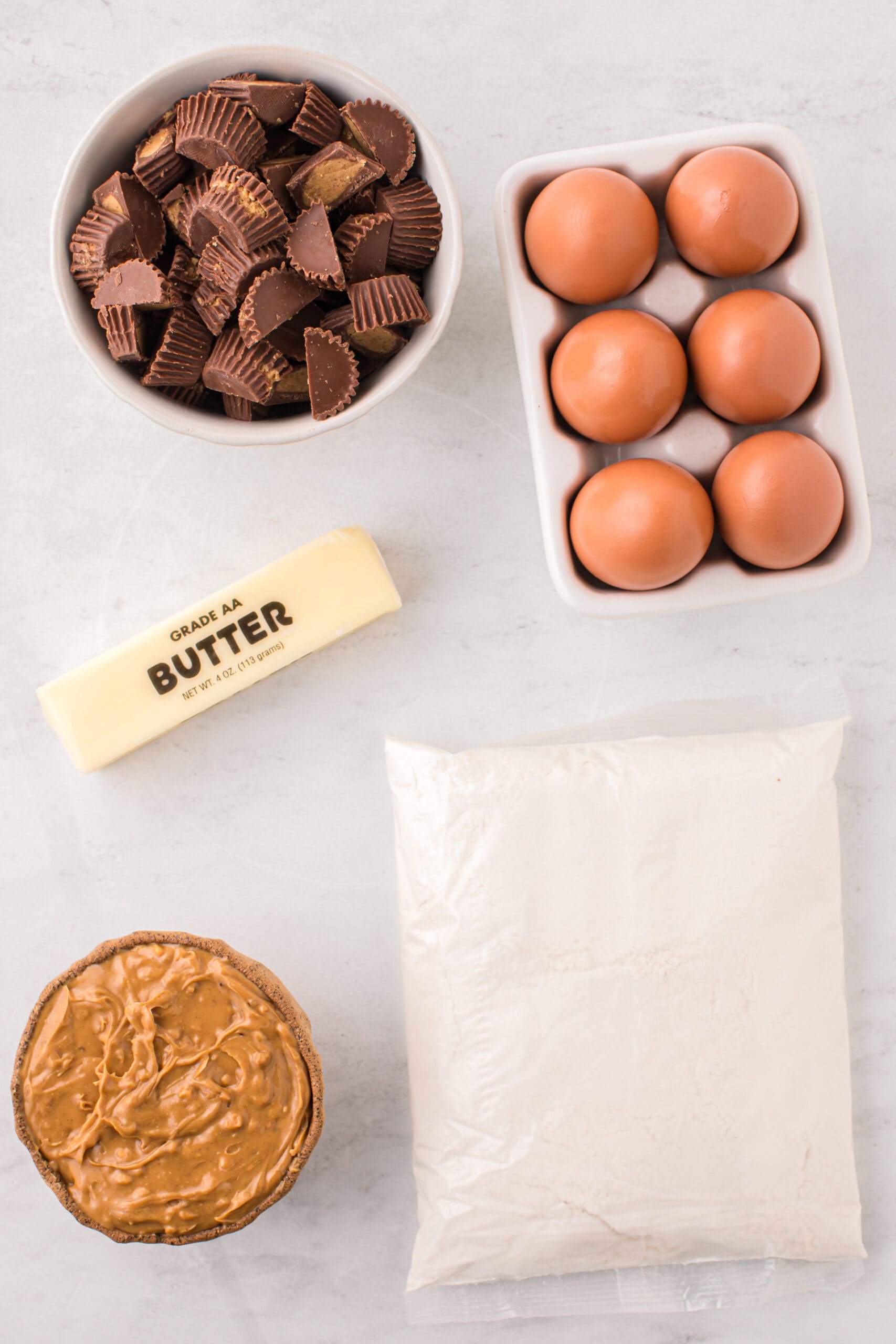 Ingredients to Make Peanut Butter Blondies