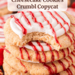 Raspberry Cheesecake Cookies Crumbl Copycat - stacked cookies