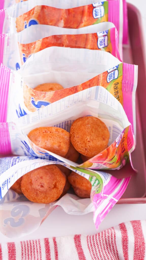 little bite muffins in individual bags