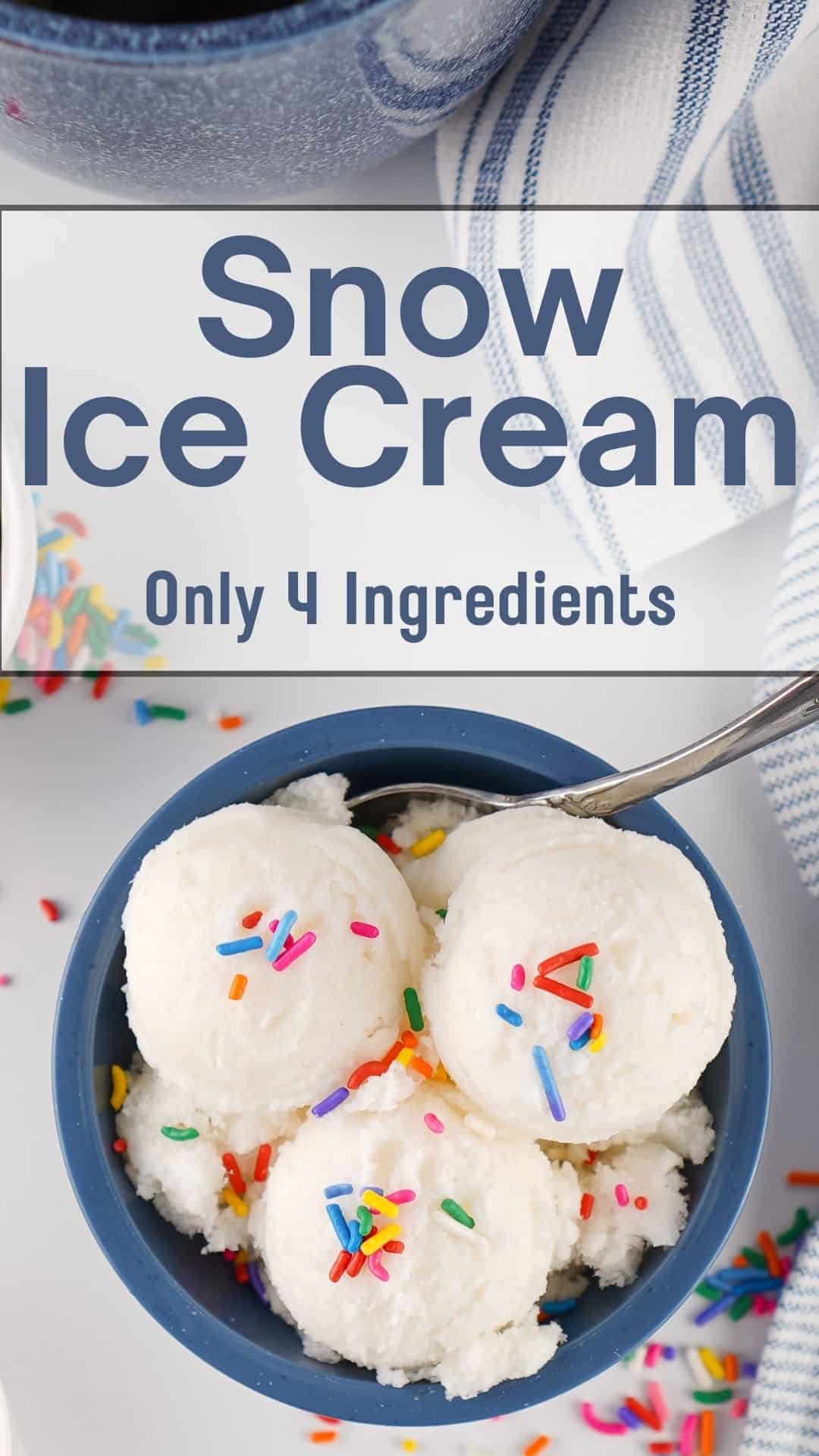 Easy Snow ice Cream Recipe: Only Four Ingredients - An Alli Event
