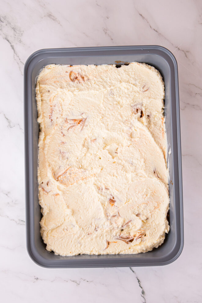 cheese layer - 2nd layer in casserole