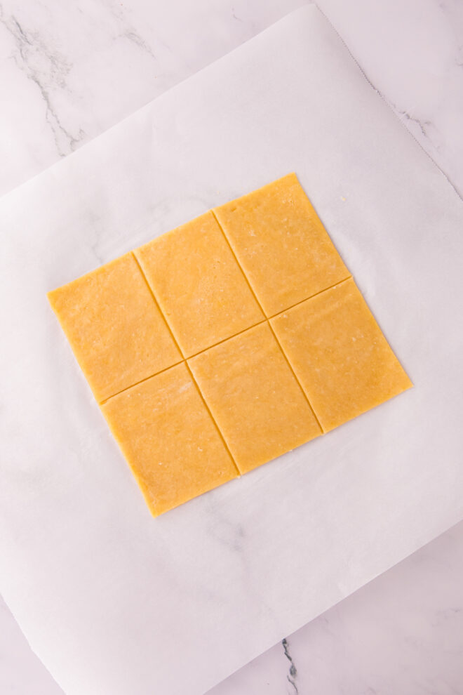 dough rolled out and cut into pop tart shapes