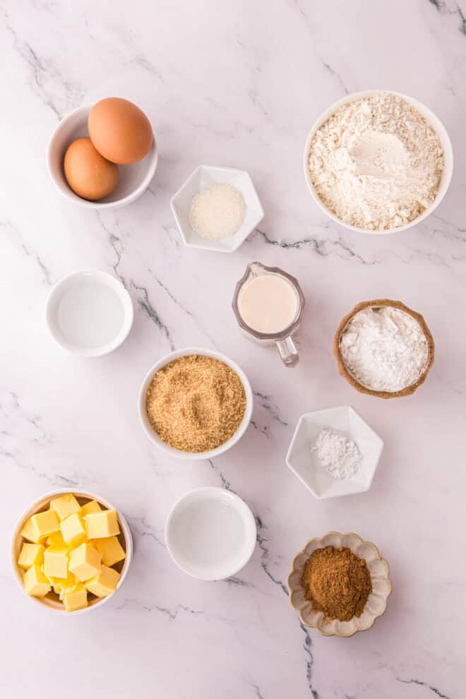 a photo of the ingredients needed to make brown sugar cinnamon pop tarts